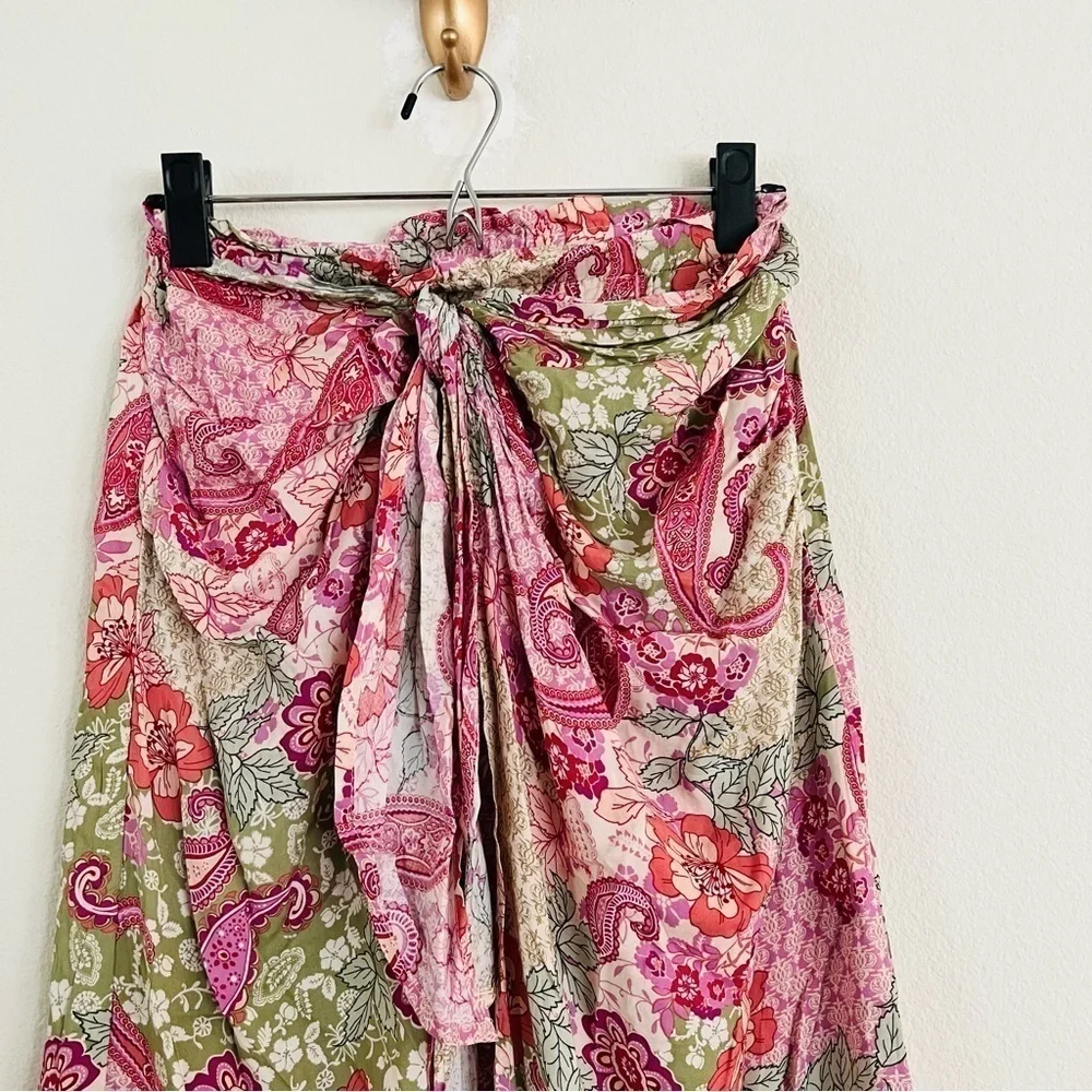 Dress Forum Women's Red/Pink Maxi Wrap Skirt Size Small NWT